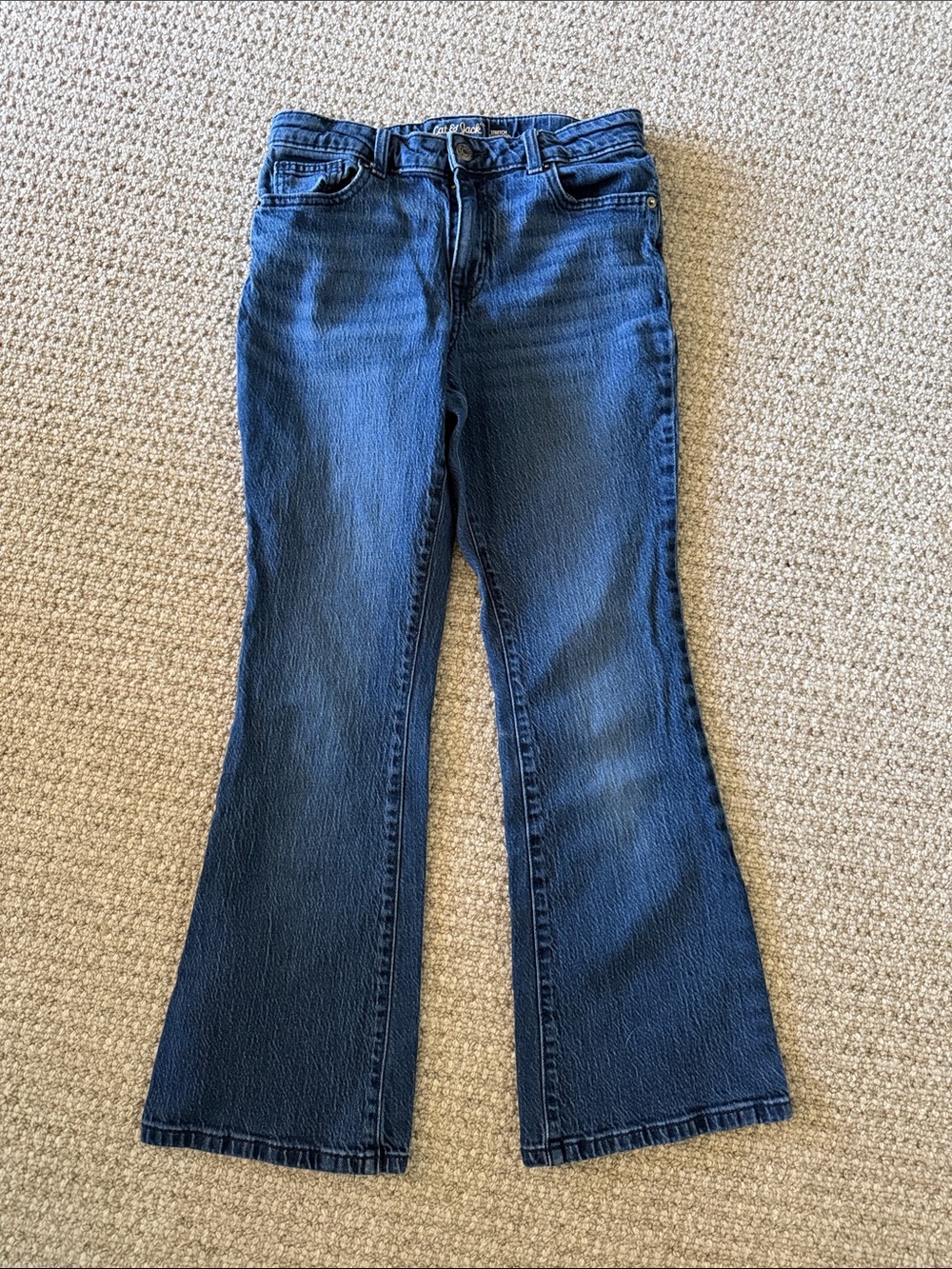 Cat and Jack Girls Flare Stretch Blue Medium Wash Jean Size 14